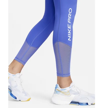 Легінси жіночі Nike Pro Mid-Rise Full-Length Leggings Light Blue FB5687-413