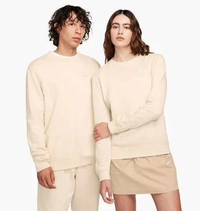 Свитшот женский Nike Sportswear Club Fleece WomenS Crew-Neck Sweatshirt Beige DQ5473-126