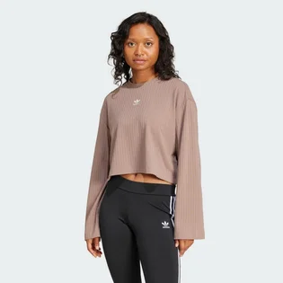 Лонгслив женский Adidas Essentials Wide Rib Beige JD5120