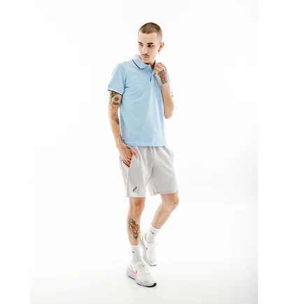 Поло мужское AUSTRALIAN 2-Stripe Pique Polo S-Fit Light Blue LSUPO0004-440