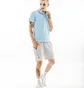 Поло мужское AUSTRALIAN 2-Stripe Pique Polo S-Fit Light Blue LSUPO0004-440