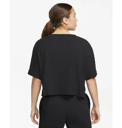Футболка жіноча Nike Sportswear WomenS Ribbed Jersey Short-Sleeve Top Black DV7870-010