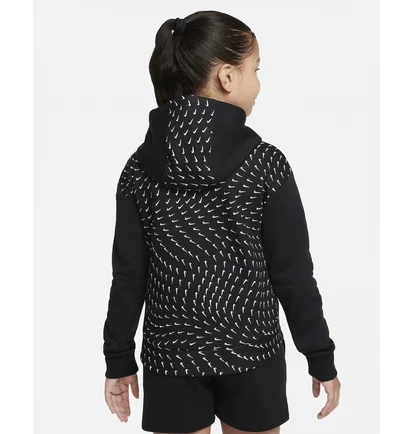 Худі дитяче Nike Big Kids (Girls) Printed Fleece Hoodie Black Dm8231-010