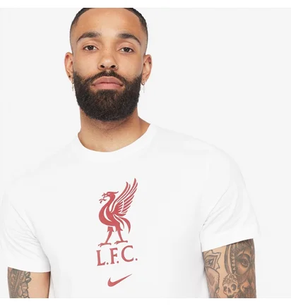 Футболка чоловіча Nike Liverpool 22/23 Crest Ss Tee White DM3482-100