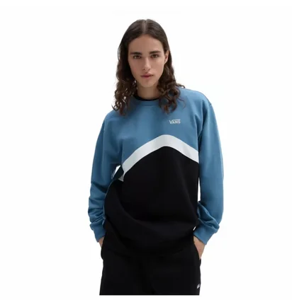 Свитшот мужской Vans Sidestripe Block Crew Black/Blue VN0007FWCCB