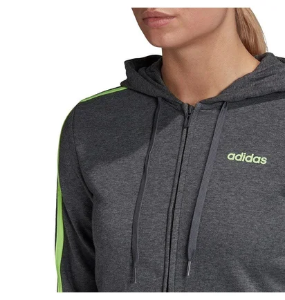 Толстовка женская Adidas Essentials 3S Fz Hd Grey GD3054