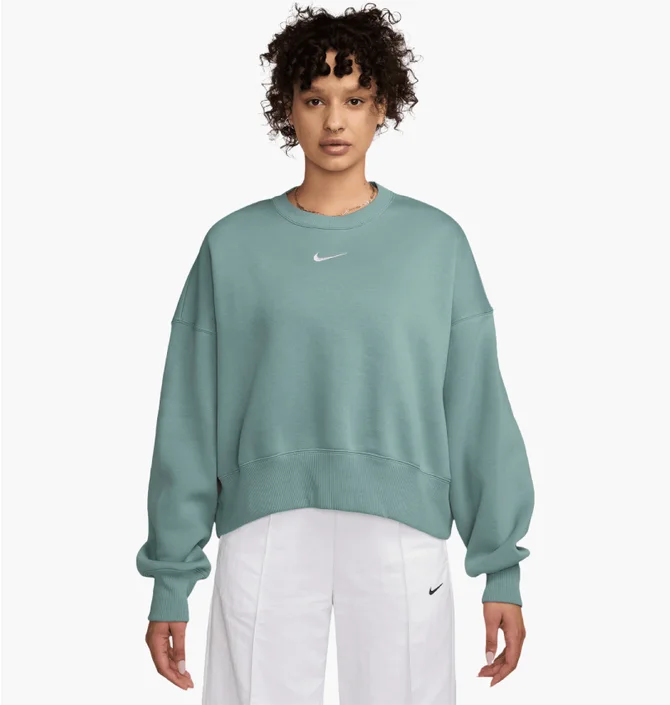 Свитшот женский Nike Style Flc Crew Oos Green DQ5761-017