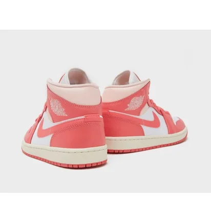 Кросівки жіночі Air Jordan 1 Mid Pink/White BQ6472-186