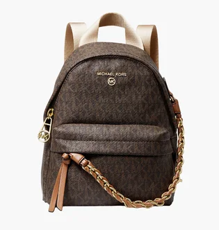 Рюкзак женский Michael Kors Slater Extra-Small Logo Brown 30T0G04B0B-BRN-ACORN-16577