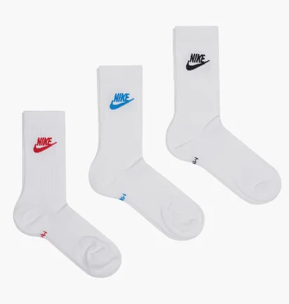 Шкарпетки унісекс Nike U Nk Nsw Everyday Essential Cr White (3 пари) DX5025-911