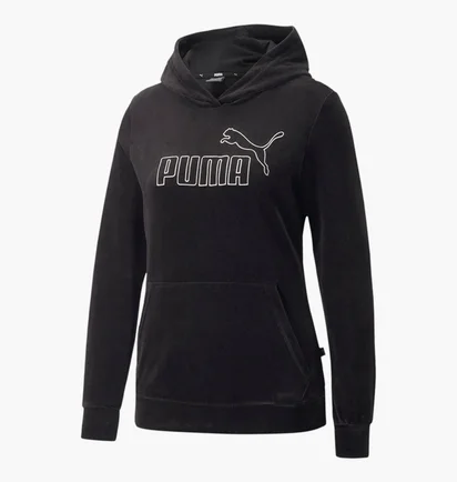 Худи мужское Puma Essentials Velour Logo Pullover Hoodie Black 670008-01