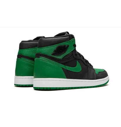 Кроссовки мужские Air Jordan 1 Retro High Black/Green 555088-030