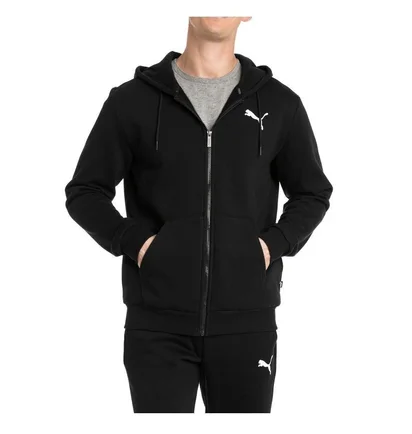 Толстовка мужская Puma Essentials Full Zip Fleece Hoodie Black 851763-21