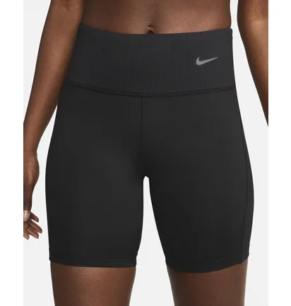 Шорти жіночі Nike Tight Mid-Rise Ribbed-Panel Running Shorts With Pockets Black DX2951-010