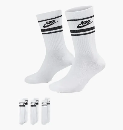 Носки унисекс Nike U Nk Nsw Everyday Essential Cr White (3 пары) DX5089-103