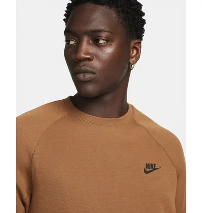 Свитшот мужской Nike Sportswear Tech Fleece Crew Brown FB7916-281