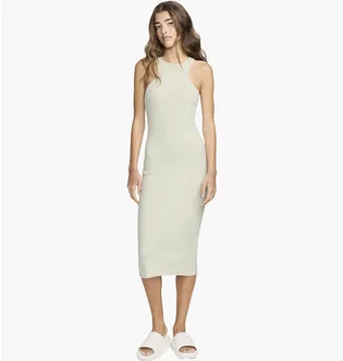 Плаття жіноче Nike Sportswear Chill Knit Slim Sleeveless Ribbed Midi Dress Beige FN3679-104