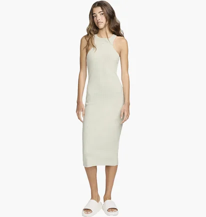 Плаття жіноче Nike Sportswear Chill Knit Slim Sleeveless Ribbed Midi Dress Beige FN3679-104