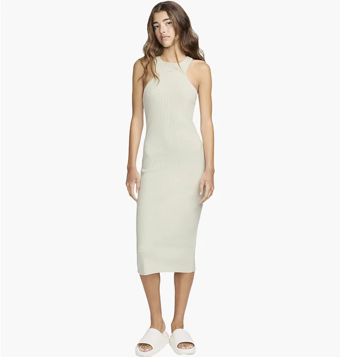Плаття жіноче Nike Sportswear Chill Knit Slim Sleeveless Ribbed Midi Dress Beige FN3679-104