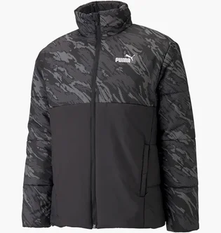 Куртка мужская Puma Essentials+ Printed Padded Black/Grey 587690-01