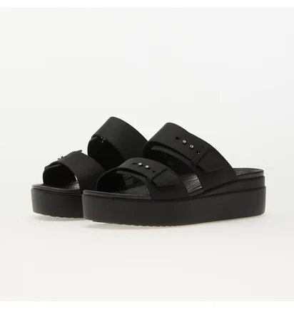 Тапочки жіночі CROCS Brooklyn Buckle Low Wedge Black 207431-001