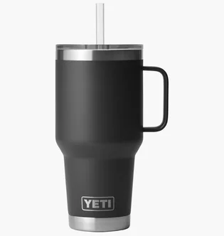 Термокружка Yeti Rambler 35Oz (1035Ml) Straw Mug Black 70000002297