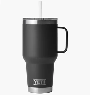 Термокружка Yeti Rambler 35Oz (1035Ml) Straw Mug Black 70000002297