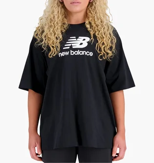 Футболка жіноча New Balance T-Shirt Essentials Stacked Logo Black WT31519BK