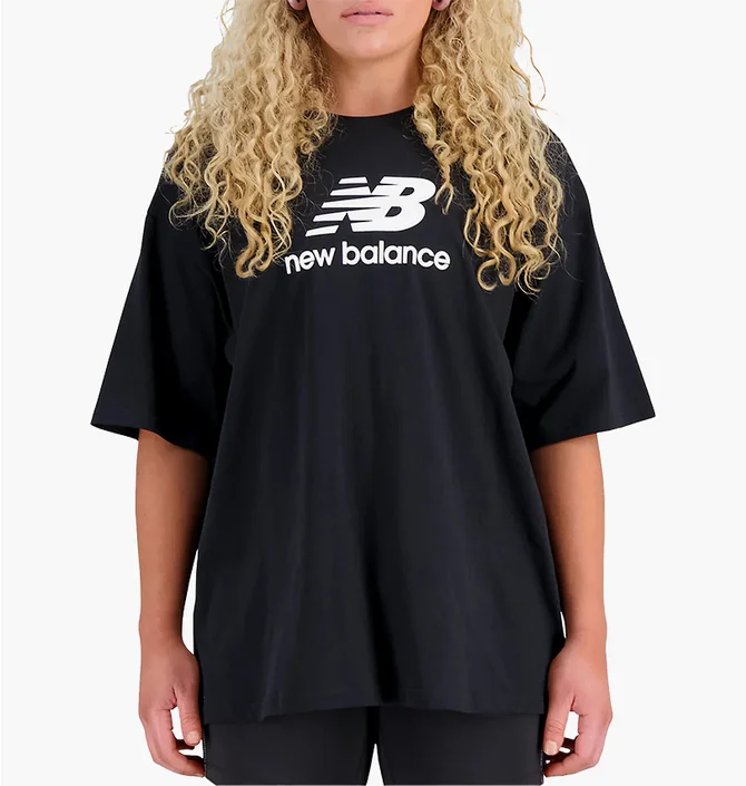Футболка женская New Balance T-Shirt Essentials Stacked Logo Black WT31519BK