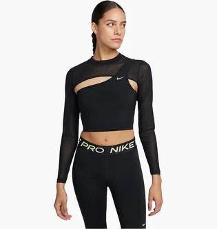 Топ жіночий Nike Pro Long-Sleeve Cropped Top Black FB5683-010