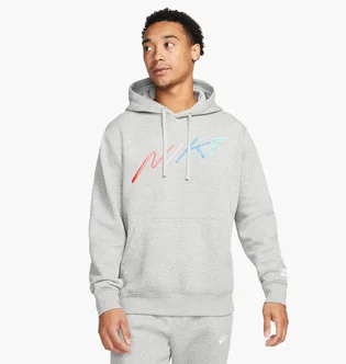 Худи мужское Nike Club Fleece MenS Brushed-Back Graphic Hoodie Grey FB7488-063