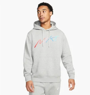 Худи мужское Nike Club Fleece MenS Brushed-Back Graphic Hoodie Grey FB7488-063