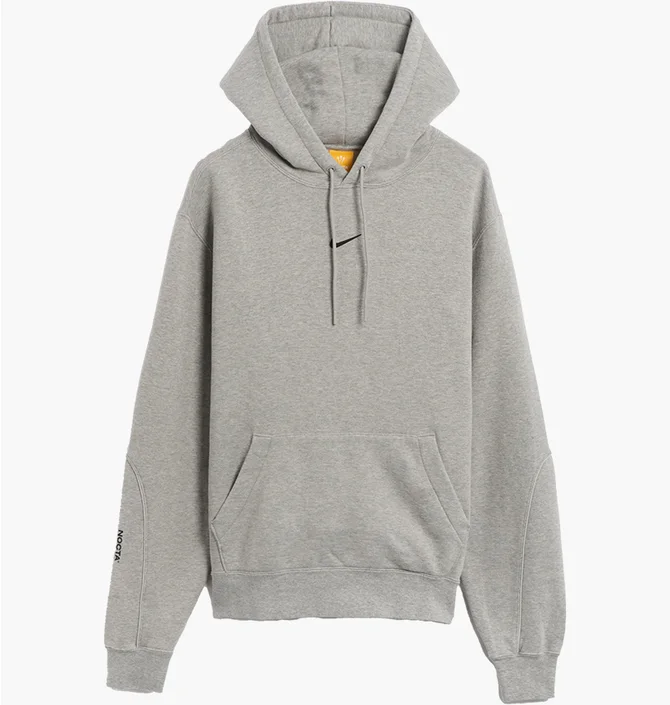 Худи мужское Nike X Drake Nocta Nrg Fleece Hoodie Grey FN7659-063