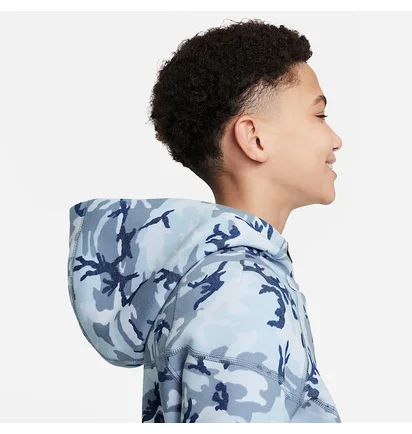 Толстовка детская Nike Tech Fleece Camo/Blue FN9118-493