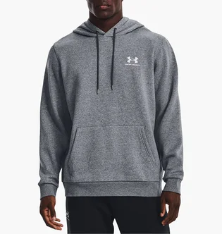 Худи мужское Under Armour Hooded Sweatshirt Ua Essential Fleece Hoodie-Gry Grey 1373880-012
