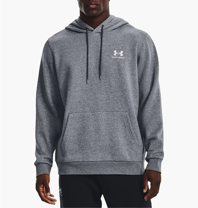 Худи мужское Under Armour Hooded Sweatshirt Ua Essential Fleece Hoodie-Gry Grey 1373880-012