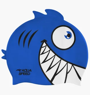 Шапочка для плавания детская Aqua speed Zoo Pirana 9696 Blue 246-01