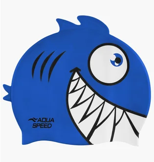Шапочка для плавання дитяча Aqua speed Zoo Pirana 9696 Blue 246-01