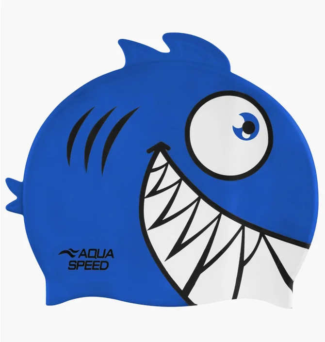 Шапочка для плавання дитяча Aqua speed Zoo Pirana 9696 Blue 246-01