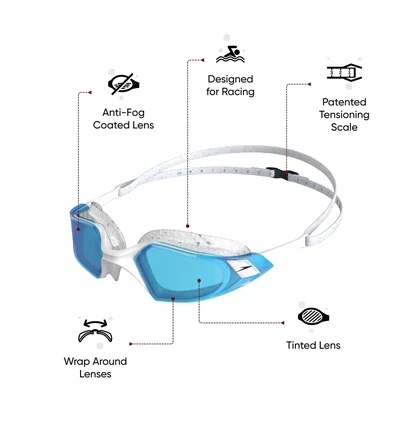 Очки для плавания унисекс Speedo Aquapulse Pro Gog Au White 8-12264D641