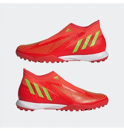 Сороконіжки унісекс Adidas Predator Edge.3 Laceless Turf Soccer Shoes Red Gv8533