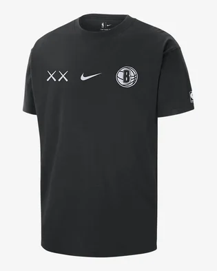Футболка мужская Nike T-Shirt Nba Courtside Max90 Brooklyn Nets City Edition 2023/24 Black FN1996-010