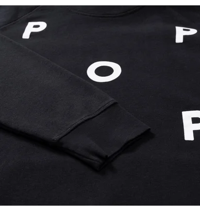 Худи мужское Pop Trading Company Logo Hooded Sweat Black POP-NOS-003