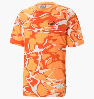 Футболка мужская Nike Clementine Summer Splash Aop T-Shirt Camo/Orange 677096-46