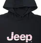 Худи женское Jeep Hooded Cropped Sweatshirt Striped Print Black O102609-B000