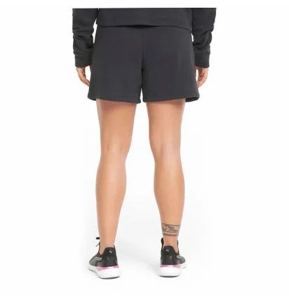 Шорты женские Puma Logo French Terry 5 Training Shorts Black 521618-01