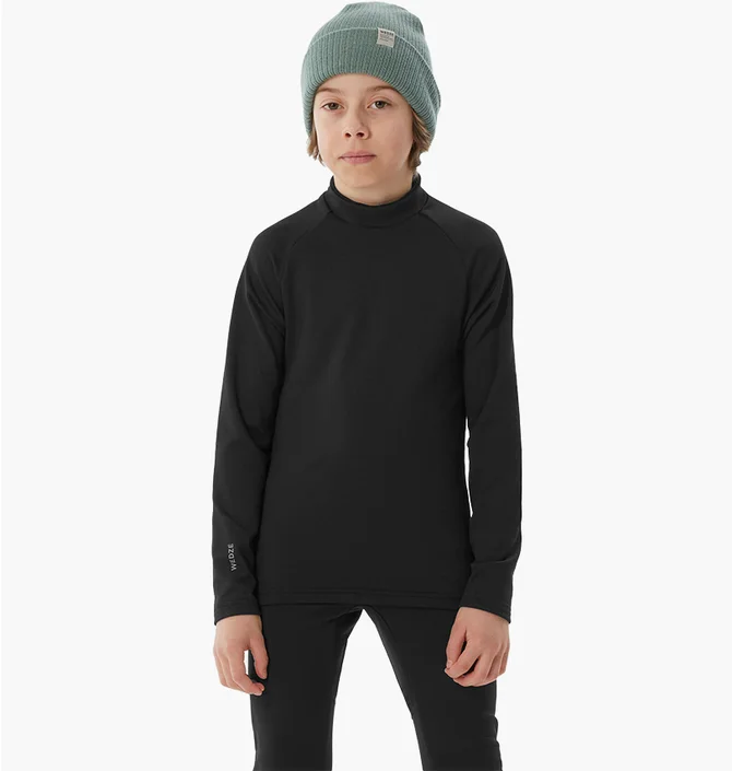 Лонгслів дитячий Wedze Ski Thermal Base Layer Black 8808978