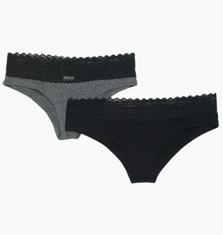 Трусики жіночі Manoukian Shorty Black/Grey (2 шт) 12890483-3