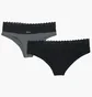 Трусики жіночі Manoukian Shorty Black/Grey (2 шт) 12890483-3
