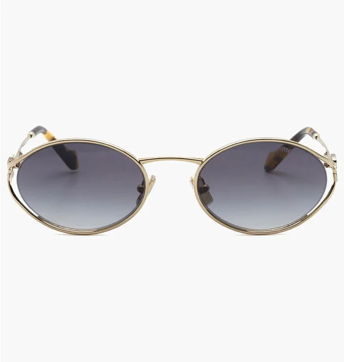 Солнцезащитные очки женские MIU MIU Grey/Gold 52YS-ZVN5D1-54